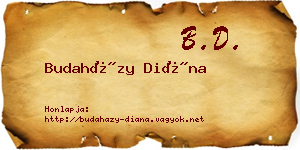 Budaházy Diána névjegykártya