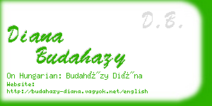 diana budahazy business card